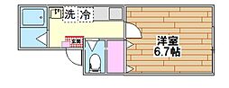 ル・グラン・ソレイユ7 1Kの間取図画像