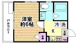 G.LienV 1Kの間取図画像