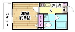 G.LienV 1Kの間取図画像