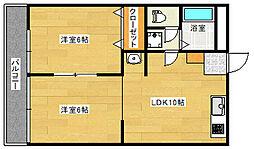 デュウオコート東雲本町 4階1LDKの間取り