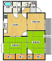 メゾン隅田 1階3DKの間取り