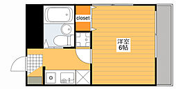 ＣＯＭＦＯＲＴ　ＡＫＥＢＯＮＯ 4階1Kの間取り