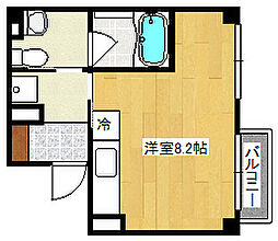 マリアンテ 3階ワンルームの間取り