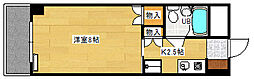 井口クイーンズコート 2階1Kの間取り