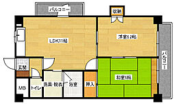KSビル・ド 3階2LDKの間取り