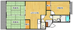 メゾン庚午 3階3LDKの間取り