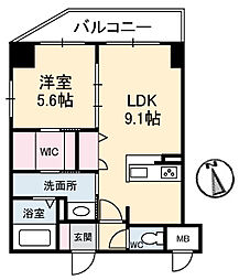 Ｌａ　ｍｏｎｔａｇｎｅ 7階1LDKの間取り