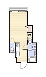 MAISON　BLANCHE 1階ワンルームの間取り