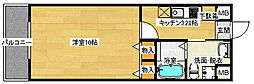ウイング金屋町ステーションサイド 7階1Kの間取り