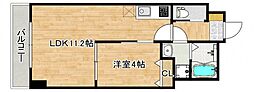 Boardwalk府中 4階1LDKの間取り