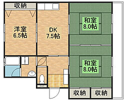 レジデンス木村 3階3DKの間取り