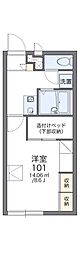 レオパレス二葉の里 2階1Kの間取り