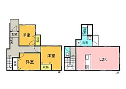 エストプレーヌ　C棟 1階3LDKの間取り