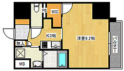 I-STAGE住吉町 5階1Kの間取り