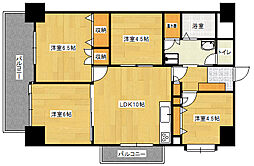 クレスト東雲 6階4LDKの間取り