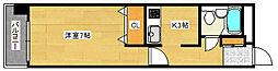 J’city 紙屋町 2階1Kの間取り