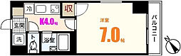 フルールナカガワIII 1階1Kの間取り