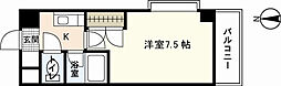Villa大芝 7階1Kの間取り