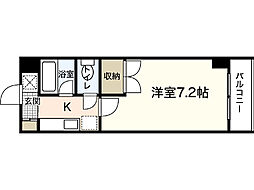大宮KTビル 4階1Kの間取り