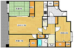 クレアガーデン高須 12階3LDKの間取り