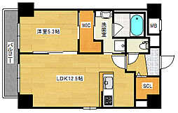 サンテドール 4階1LDKの間取り