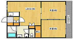 パストラルI 4階2LDKの間取り