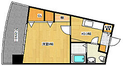 サンクレスト 7階1Kの間取り