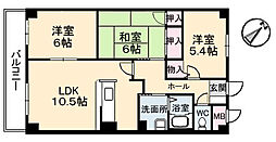 エスポワール21 1階3LDKの間取り