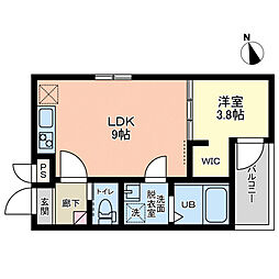 MOVE長束 1階1LDKの間取り