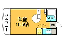 OPUS2 ワンルームの間取図画像