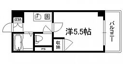 グリンハウス三篠 1Kの間取図画像