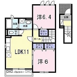 サンリット・Y 2LDKの間取図画像