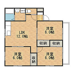レスト矢野 3LDKの間取図画像