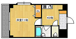 コンフォート天満川 1Kの間取図画像