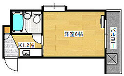 メゾン大州 1Kの間取図画像