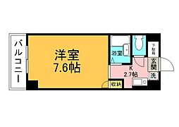 ルート大宮 1Kの間取図画像