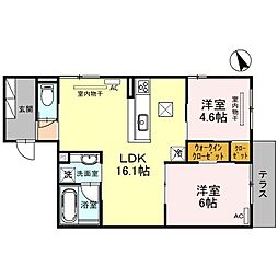 ルミナス-S2 2LDKの間取図画像