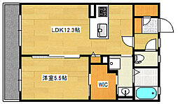 ライブ庚午北G 1LDKの間取図画像