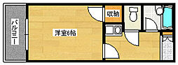 クレスト古市橋 1Kの間取図画像
