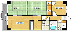 日宝ポニクレール府中 3LDKの間取図画像