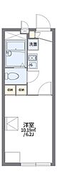 レオパレス大内越 1Kの間取図画像