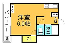 ウェール千田 ワンルームの間取図画像