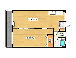 コーポ大戸 1LDKの間取図画像