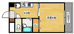アイレスト白島 1Kの間取図画像