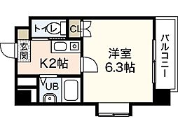 Mcity 1Kの間取図画像