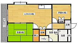 エクセレンス東野 2LDKの間取図画像