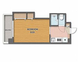 川本ビル 1Kの間取図画像