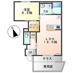 アムールアヤ 1LDKの間取図画像