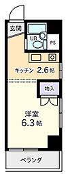 カーサ舟入 1Kの間取図画像