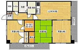 レジデンス古市橋 3LDKの間取図画像